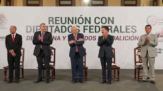 Reunión con legisladores federales, desde Palacio Nacional