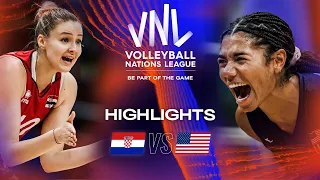 🇭🇷 CRO vs. 🇺🇸 USA - Highlights Week 2 | Women's VNL 2023