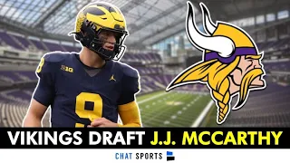 J.J. McCarthy Selected By Vikings With Pick #10 In 1st Round of 2024 NFL Draft After Trade