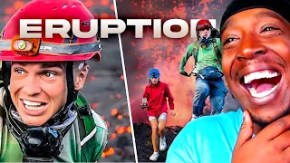 Reaction To Surviving 7 Days on an ERUPTING Volcano (WARNING)