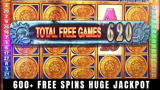 INSANE MASSIVE HANDPAY JACKPOT ON MAYAN CHIEF SLOT MACHINE OVER 600+ FREE SPINS MAX BET