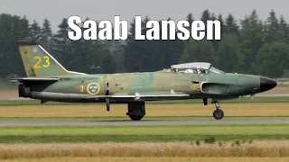 Swedish Cold War Veteran Saab Lansen Taxi - SweAF 2022