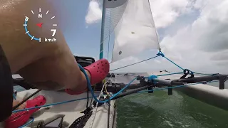 Hobie Tandem Island spinnaker action