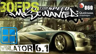 Need For Speed Mostwanted Black Edition di Winlator 6.1 | 30fps | Snapdragon 860 | windows emulator