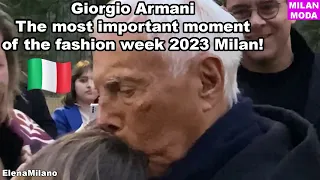 GIORGIO ARMANI  23/02/2023 Milan Fashion week The most important moment 🇮🇹 #italy #milan #mfw