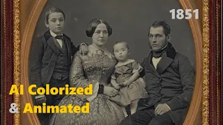 1850s Family Portrait Brought To Life (AI Colorization + Animation + Commentary)