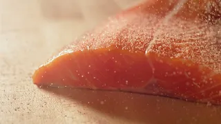 Seafood | Salmon | Raw | Sprinkling | Free Stock Video Footage 4K [ No Copyright ]