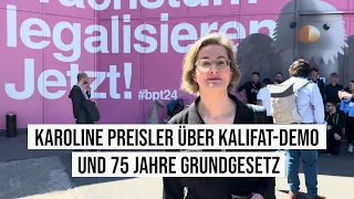 28.04.2024 Berlin Karoline Preisler Kalifat-Forderung von Islamisten in Hamburg 75 Jahre Grundgesetz