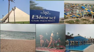 ريفيو فندق بليند كلوب اكوا بارك الغردقة الغرف والاكوا والشاطئ blend club resort aqua park