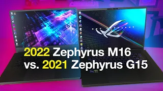 Zephyrus M16 2022 vs Zephyrus G15 2021 - RTX 3070 + 3070Ti Gaming Laptop Comparison and Benchmarks