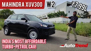 Mahindra XUV300 W2 Base Model Most Detailed Walkaround Review | TeamAutoTrend