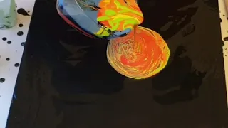 Картина жидким акрилом. Акриловая заливка. Acrylic pouring. Fluid art. Acrylic pouring