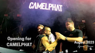 African Stevenson at Nava in Cyprus, opening set for CAMELPHAT, SantaNosha Aug 2023