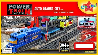 Power Train Auto Loader City & 4 Car Toys | Toy Train for Kids | Unboxing & Review | Chulbul Channel