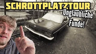 Kann man dieses Auto noch Retten?? & Krasse Funde aufm Schrottplatz | Schrottplatztour