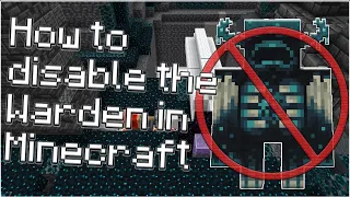 How to disable the Warden in Minecraft Under 10 Minutes!! - 1.20+