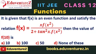 It is given that f(x) is an even function and satisfy the relation f(x) = (xf(x^2))/(2+ 〖tan〗^2 x.f