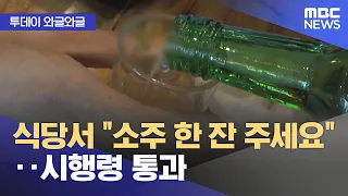 [와글와글] 식당서 "소주 한 잔 주세요"‥시행령 통과 (2024.05.22 /뉴스투데이/MBC)