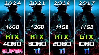 RTX 4080 SUPER 16GB vs RTX 3080 Ti 12GB vs RTX 2080 Ti 11GB vs GTX 1080 Ti 11GB | PC Gameplay Tested