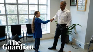 'We're a team': Greta Thunberg visits Barack Obama