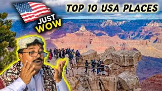 Tribal People React To TOP 10 Places to Visit in USA 2023 - First Time Watching Reaction