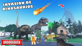 QUE PASARÍA SI LOS DINOSAURIOS INVADEN BROOKHAVEN? ( ROBLOX )