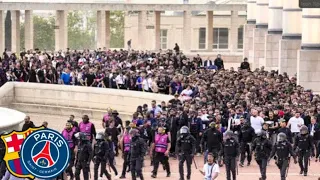 PSG Ultras in Barcelona (Cortège parisiens Part2) | fc Barcelona - Paris SG 16.4.2024 UCL