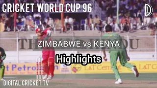 CRICKET WORLD CUP 96 / ZIMBABWE vs KENYA / 16th Match / Highlights / DIGITAL CRICKET TV