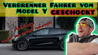 Tesla Model Y schockt E-Auto Neuling | Achtung FUN 😎