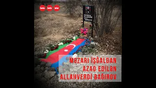 Azərbaycan bayrağı Allahverdi Bağırovun məzarında