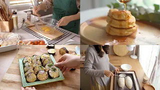 볼수록 힐링되는 요리영상 모음🥞 | 수플레 팬케이크, 에그롤, 챠플 샌드위치 soothing cooking video collection