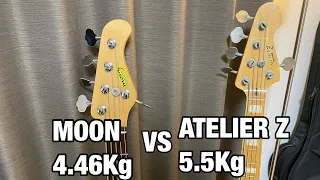 MOON JJ 5Strings(4.46Kg) VS ATELIER Z M265 5 Strings(5.5Kg) 日本を代表するメーカー