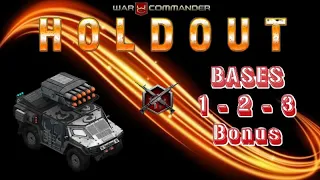 War Commander Holdout event Base 1-2-3&Bonus Free Repair.