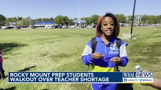 Rocky Mount students hold walkout over teacher shortage