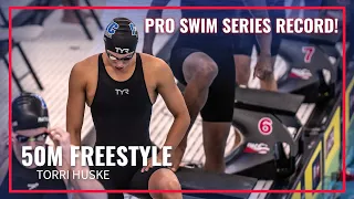 Pro Swim Series Record Falls as Torri Huske Goes 24.31 in 50M Free | TYR Pro Swim Series Westmont