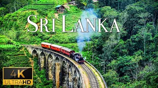 FLYING OVER SRI LANKA (4K Video UHD) - Calming Music With Beautiful Nature Film For Relaxation On TV