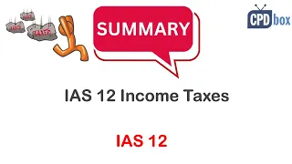 IAS 12 Income Taxes: Summary 2020