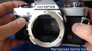 Olympus OM 1n ремонт, небольшой обзор камеры, слабые места. Service, short revew.