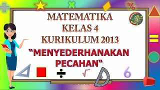 Kelas 4 Matematika "MENYEDERHANAKAN PECAHAN"