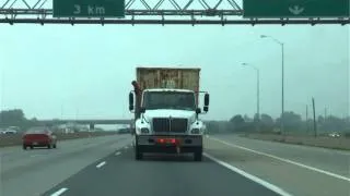Truck driving Backwards on the highway