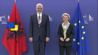 Albanian PM Edi Rama met with EC President Von der Leyen in Brussels!