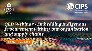 ANZ Webinar - Embedding Indigenous Procurement within your organisation and supply chains