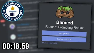 Getting Banned From Popular Discord Servers SPEEDRUN - (World record)