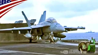 US Navy Supercarrier Flight Operations with F/A-18 Super Hornets