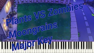 Plants VS Zombies - Moongrains - Piano Arranged - Major Key - Synthesia