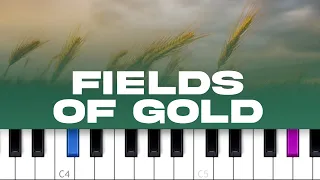 Eva Cassidy, Sting - Fields of Gold  (piano tutorial)