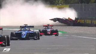 Isack Hadjar Crash - 2022 Formula 3 Qualifying @ Monza