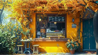 Outdoor Coffee Shop Ambience for Stress-Free Days ☕ Bossa Nova Grooves for Maximum Productivity