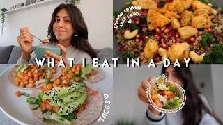 What I Eat In A Day | Chickpea Tacos, Groceries, Cashew Pomegranate Kale Salad + more! | AD