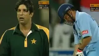 Sachin Tendulkar vs Wasim Akram 🤯😳 plays the best shot ever and ???